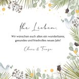 Neujahrskarte Taube 'Friedvolles neues Jahr' 3