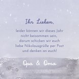 Nikolauskarte 4 Stiefel mit Fußspuren im Schnee 3