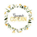 Osterkarte 'Gesegnete Ostern' Blumenkranz 2