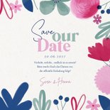 Save-our-Date-Karte Aquarellblumen 3