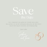 Save-the-Date-Karte Blüten & Ringe kupfer 3