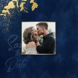 Save-the-Date-Karte Hochzeit Eukalyptus Goldlook 2