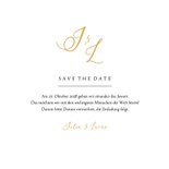 Save-the-Date-Karte Hochzeit Namen in Gold 3