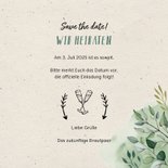 Save-the-Date-Karte zur Hochzeit Blumen & Doodles mit Foto 3