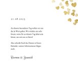 Save-the-Date-Karte zur Hochzeit Goldene Herzen 3