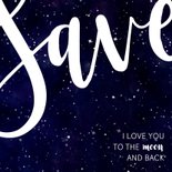 Save-the-Date-Karte zur Hochzeit im Galaxy Design 2