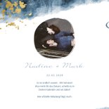 Save-the-Date-Karte zur Hochzeit mit Foto im Aquarelldesign 2