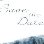 Save-the-Date-Karte zur Hochzeit mit Foto im Aquarelldesign 3