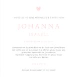 Süße Einladung zur Taufe rosa Fußabdrücke Foto innen 3