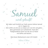 Taufeinladung blau mit Sternen 3