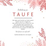 Taufeinladung botanischer Aquarelllook mit Foto 3