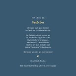 Taufeinladung dunkelblau Foto & Herzen 3