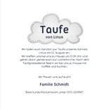 Taufeinladung mit Foto und Sternen 3
