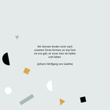 Taufeinladung schlicht blau mit modernem Konfetti 2