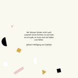 Taufeinladung schlicht Pastellfarben und modernes Konfetti 2