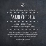 Taufeinladung Silhouette Mädchen mit Kreide 3