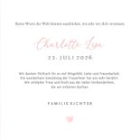 Trauerkarte Babyfüße rosa Fußabdruck 3