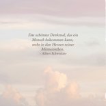 Trauerkarte Danke rosa Wolkenhimmel 2