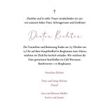 Trauerkarte Einladung Foto modern Typografisch 3