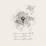 Trauerkarte Einladung Pusteblume Aquarell grau 2
