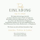 Traufe-Einladungskarte Tannenbäume Winter 3
