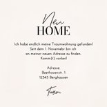 Umzugskarte Hand Linienzeichnung Schlüsselbund 'New Home' 3