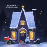 Umzugskarte Weihnachtshaus im Schnee Fotocollage 2