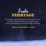 Umzugskarte Weihnachtshaus im Schnee Fotocollage 3