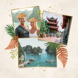 Urlaubskarte Foto mit Hut Asien Vietnam 2