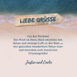Urlaubskarte Sonnige Grüße mit Foto Strand Meer Muschel 3