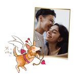 Valentinskarte Hund Cupido 'Zu spät' 2