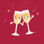 Valentinskarte 'I wanna have Sekt with you!' 2
