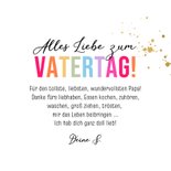 Vatertagskarte Regenbogen goldenes Herz LGBTQ+ Papa 3