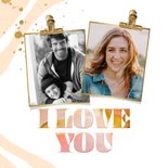 Vatertagskarte typografisch 'Papa, I love you' Marmor 2