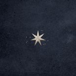 'Warm wishes' Firma Foto-Weihnachtskarte mit Sternen  Rückseite