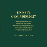 Weihnachtliche Fotokarte mit großem Foto und Goldschrift 3