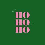 Weihnachtsgrüße Ho Ho Ho rosa grün  2