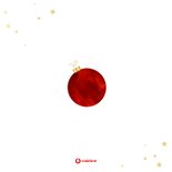 Weihnachtsgrußkarte Foto & rote Weihnachtskugeln  Rückseite