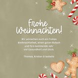 Weihnachtsgrußkarte Herz & Plätzchen Vintage 3