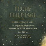 Weihnachtsgrußkarte Schriftzug 'Frohe Feiertage' 3