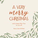 Weihnachtsgrußkarte Zweige 'Merry Christmas' 3