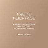 Weihnachtskarte 2026 hängende Zahlen beige geschäftlich 3