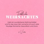 Weihnachtskarte bunte Kugeln auf Pink 3