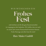 Weihnachtskarte Firma Herz mit Rahmen aus Zweigen 3