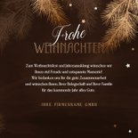 Weihnachtskarte Firma Tannenzweige und Sterne 3