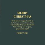 Weihnachtskarte Foto 'Merry Christmas' auf dunkelgrün  3