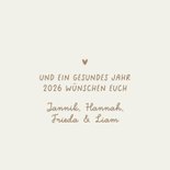 Weihnachtskarte Foto Muster Beige 'Liebevolle Feiertage' 3