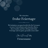 Weihnachtskarte Fotocollage kursiv dunkelblau Lichtpunkte 3