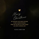 Weihnachtskarte Fotocollage und Goldherz 3