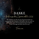 Weihnachtskarte Galaxie goldene 2027 Danke 3
